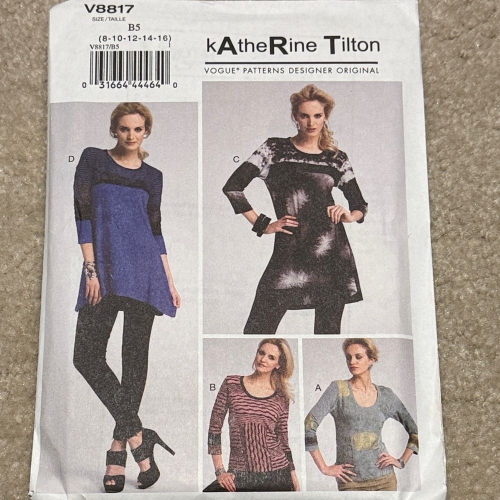 Katherine Tilton women's dress and top sewing pattern
